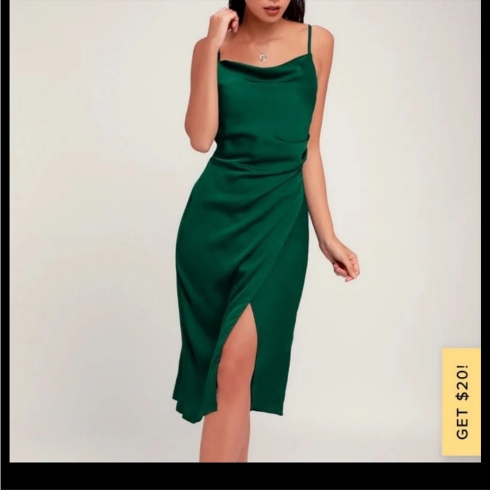 Lulus HOLLYWOOD SATIN DRESS - Picture 4 of 9